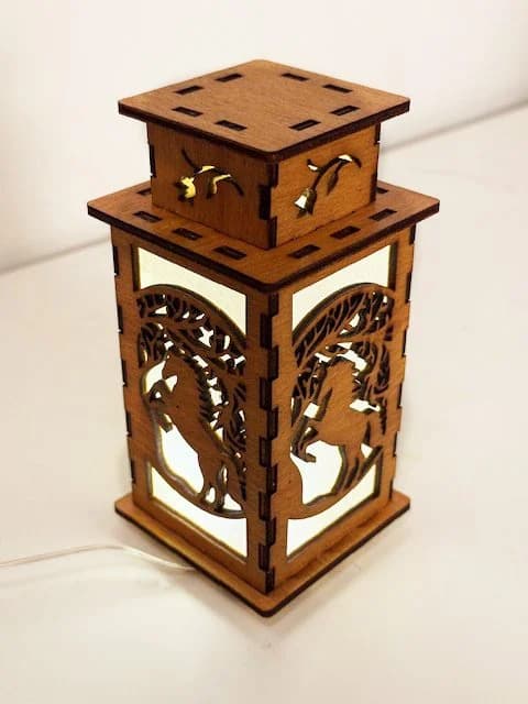 Horse Tree Wooden Night Lamp | Artisan Wooden Night Lamp | Artiviesta London