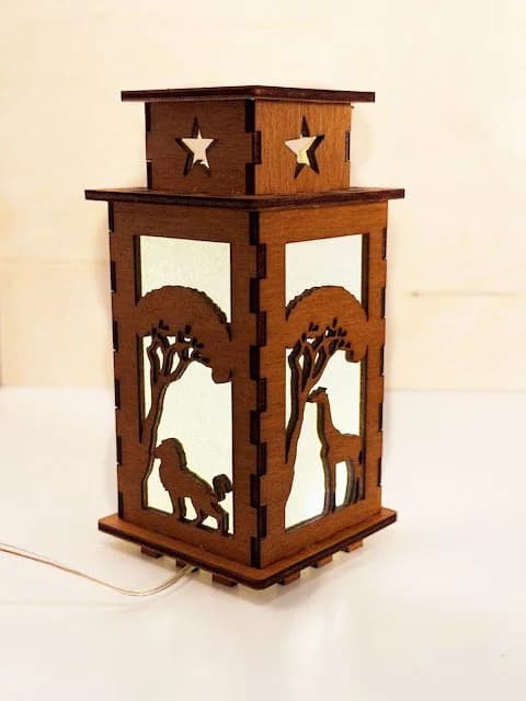 African Animals Wooden Night Lamp | Artisan Wooden Night Lamp | Artiviesta London