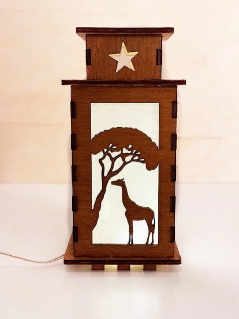 African Animals Wooden Night Lamp | Artisan Wooden Night Lamp | Artiviesta London