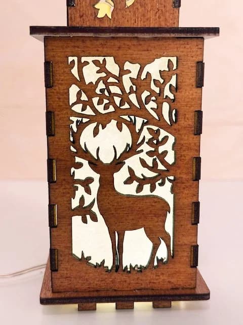 Forest Deer Wooden Night Lamp | Artisan Wooden Night Lamp | Artiviesta London