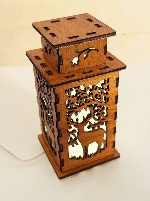 Forest Deer Wooden Night Lamp | Artisan Wooden Night Lamp | Artiviesta London