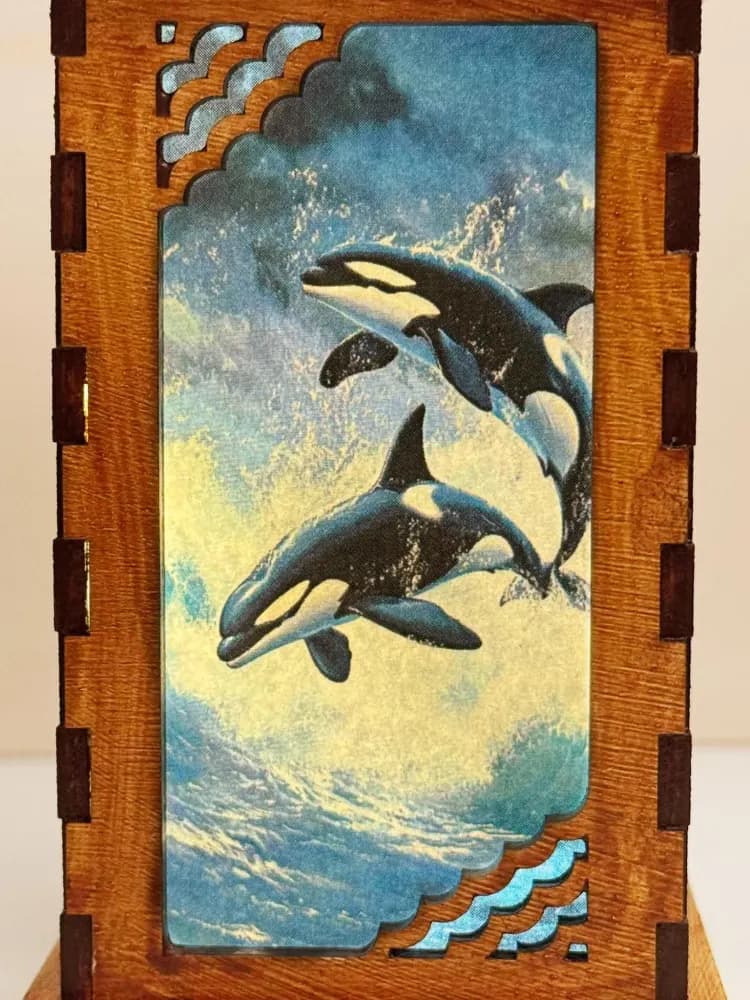 Orca Killer Whale Night Lamp Lantern | Artisan Wooden Night Lamp | Artiviesta London
