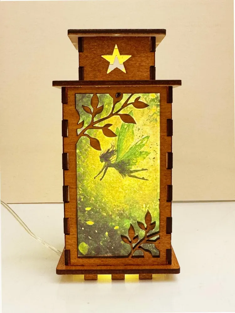 Fantasy Fairy Night Lamp Lantern | Artisan Wooden Night Lamp | Artiviesta London