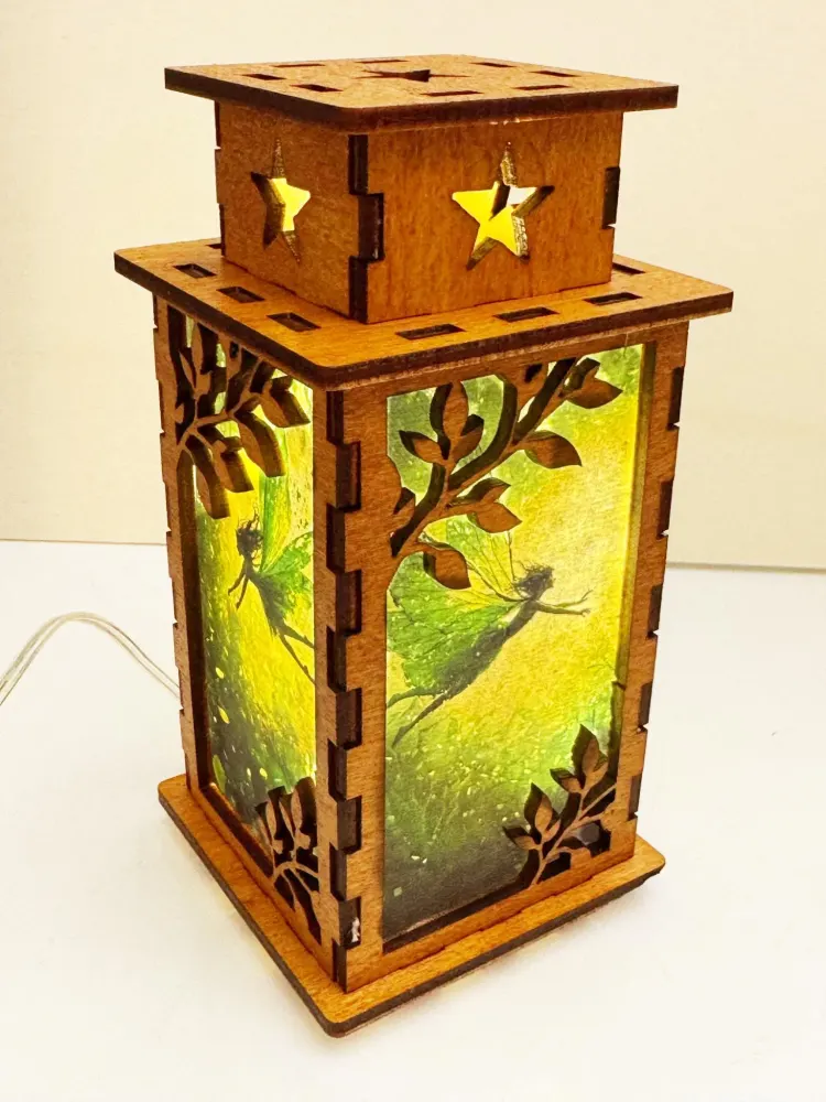 Fantasy Fairy Night Lamp Lantern | Artisan Wooden Night Lamp | Artiviesta London