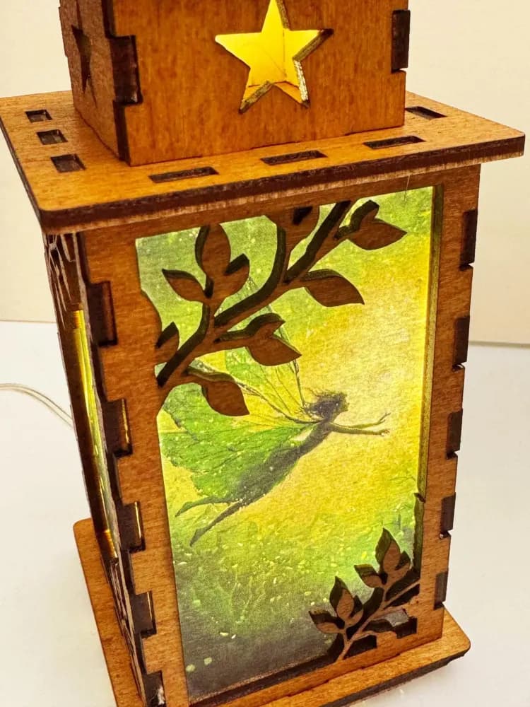 Fantasy Fairy Night Lamp Lantern | Artisan Wooden Night Lamp | Artiviesta London