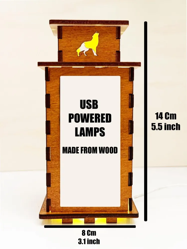 Cute Cat Magical Night Lamp Lantern – Enchanting Wooden Kitten Light