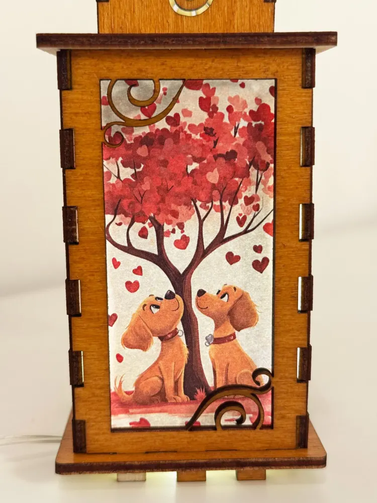 Handcrafted Dogs Under The Love Tree Night Lamp | Artiviesta Lantern
