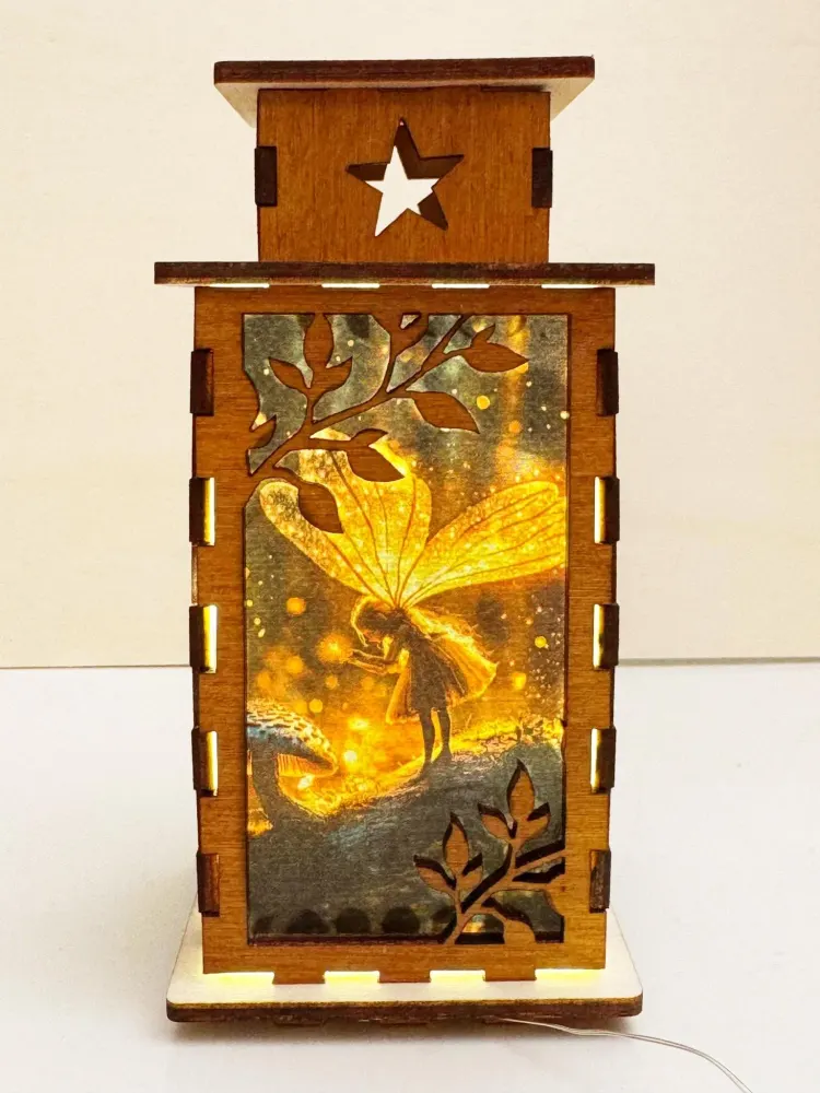 Fantasy Fairy Night Lamp Lantern | Artisan Wooden Night Lamp | Artiviesta London