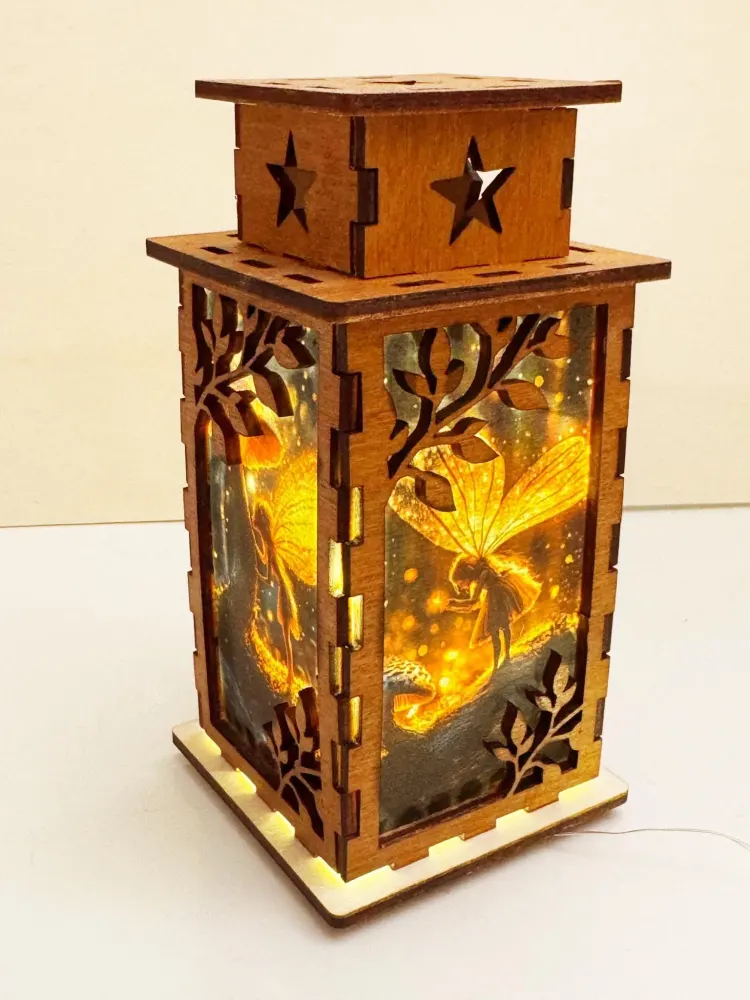 Fantasy Fairy Night Lamp Lantern | Artisan Wooden Night Lamp | Artiviesta London