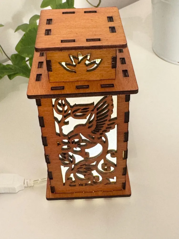 Flowers Hummingbirds Art Night Lamp Lantern | Magic Gift | Artiviesta