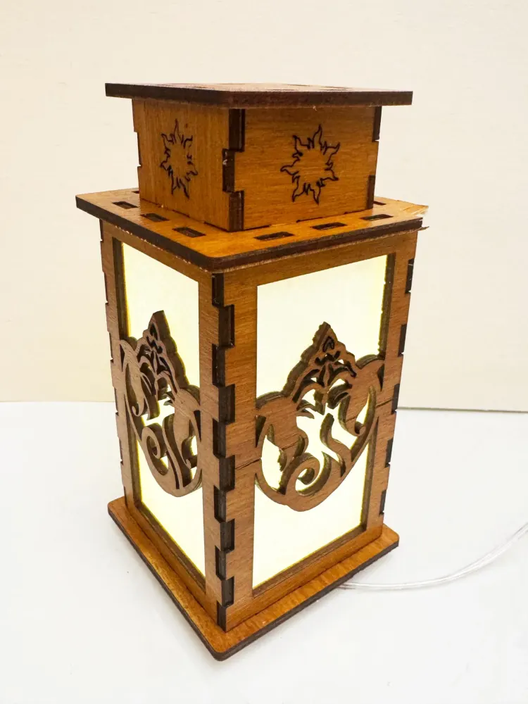 Lord Ganesha Art Night Lamp Lantern | Artisan Wooden Night Lamp | Artiviesta London