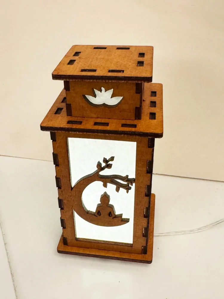 Buddha Tree Of Life Glowing Night Lamp Lantern | Artisan Wooden Night Lamp | Artiviesta London