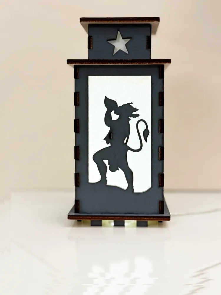 Lord Hanuman Art Night Lamp Lantern | Artisan Wooden Night Lamp | Artiviesta London