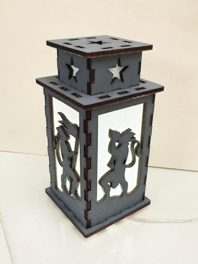 Lord Hanuman Art Night Lamp Lantern | Artisan Wooden Night Lamp | Artiviesta London