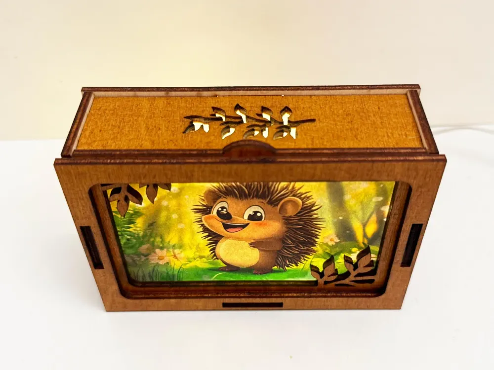 Cute Hedgehog Night Lamp Lantern | Artisan Wooden Night Lamp | Artiviesta London