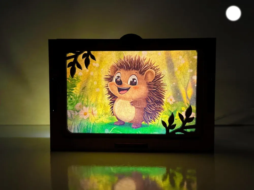 Cute Hedgehog Night Lamp Lantern | Artisan Wooden Night Lamp | Artiviesta London