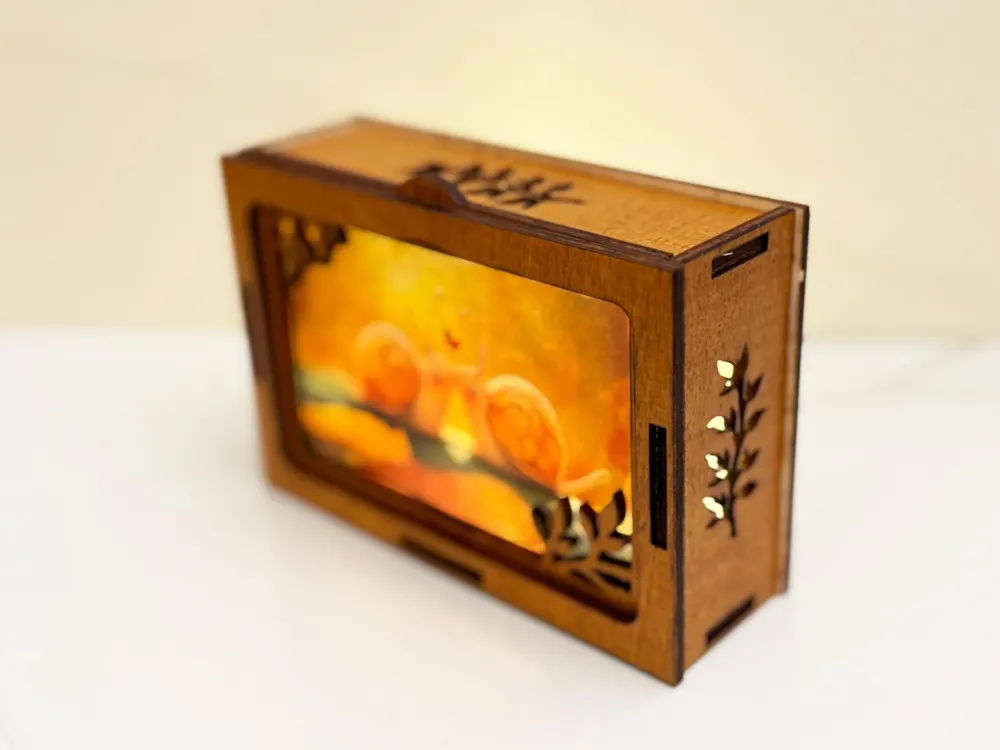 Snails In Love Night Lamp Lantern | Artisan Wooden Night Lamp | Artiviesta London
