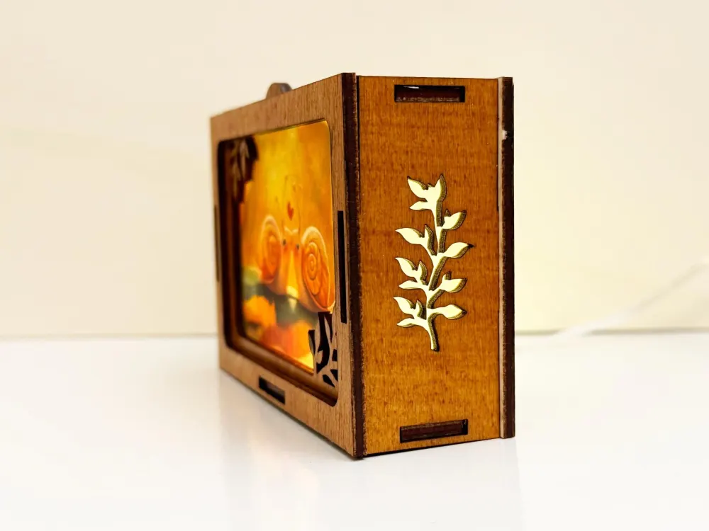 Snails In Love Night Lamp Lantern | Artisan Wooden Night Lamp | Artiviesta London