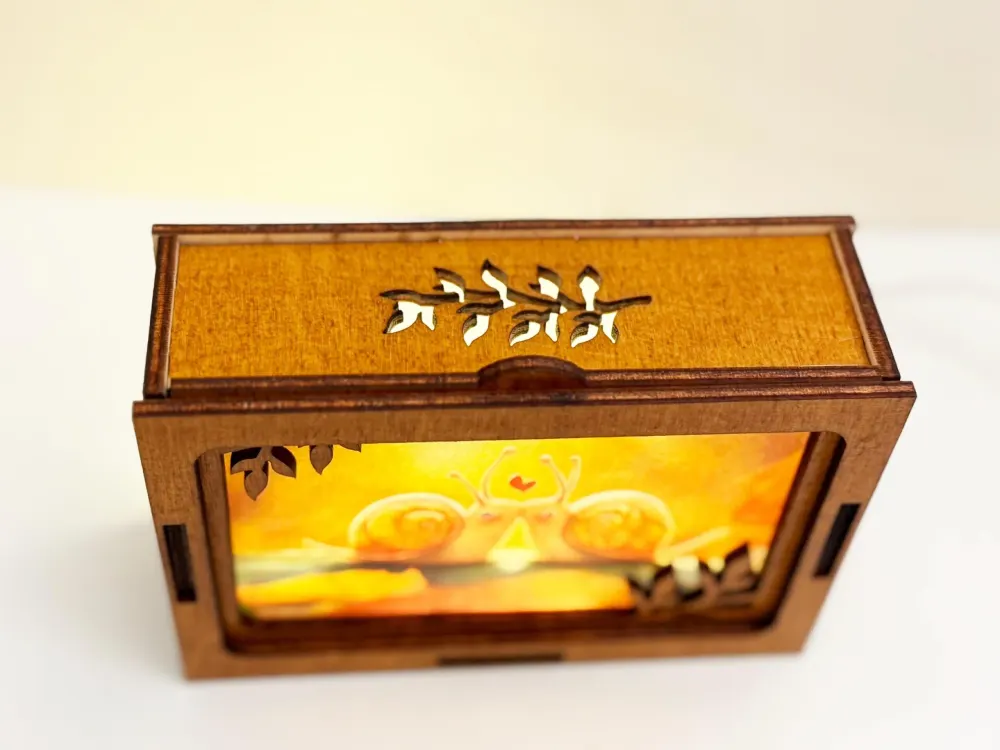 Snails In Love Night Lamp Lantern | Artisan Wooden Night Lamp | Artiviesta London