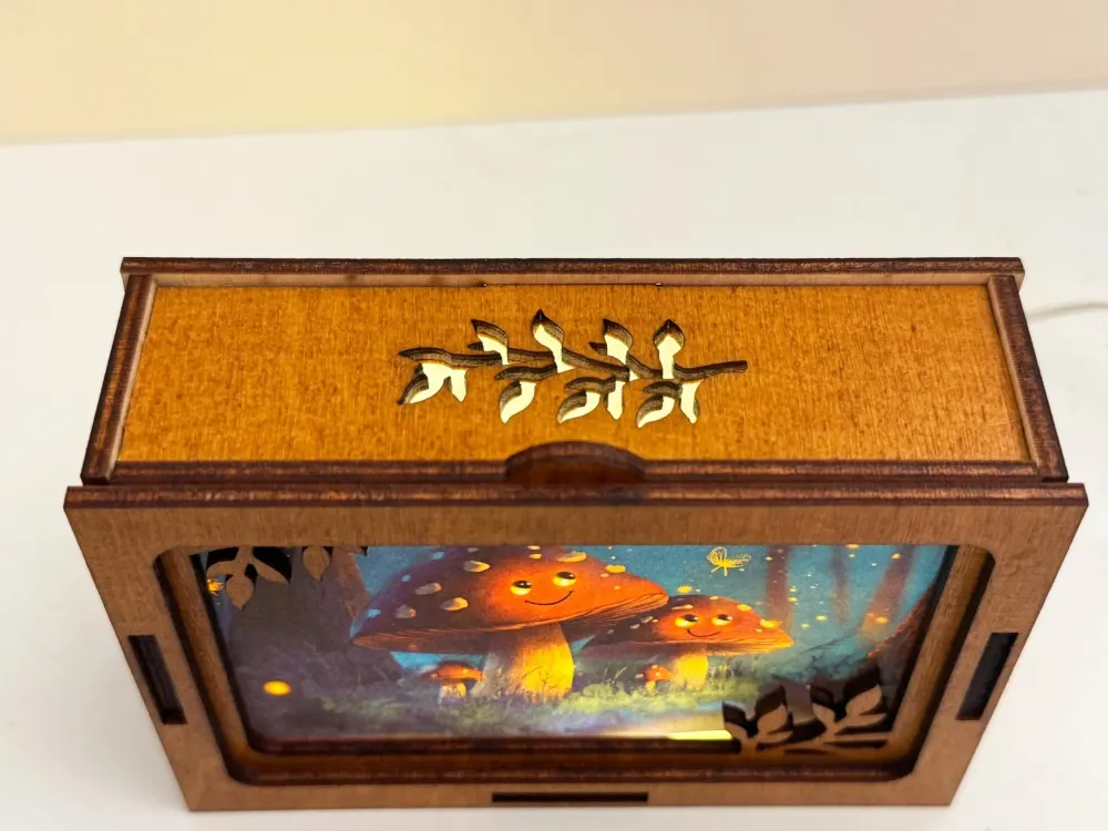 Mushroom Psilocybin Night Lamp Lantern | Artisan Wooden Night Lamp | Artiviesta London
