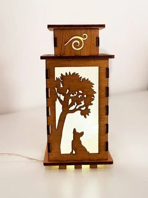French Bulldog In Park Dog Wooden Night Lamp Lantern – Cute Bulldog Light
