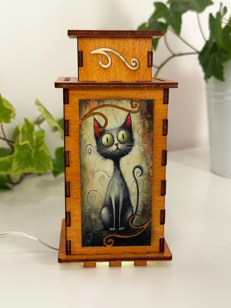Black Cat Artistic Night Lamp Lantern