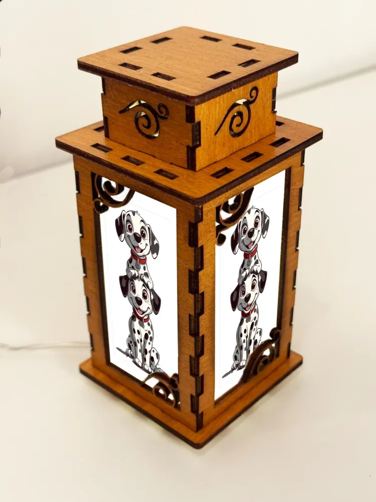 Handcrafted Artisan Dog Night Lamp | Eco-Friendly Wooden Light by Artiviesta