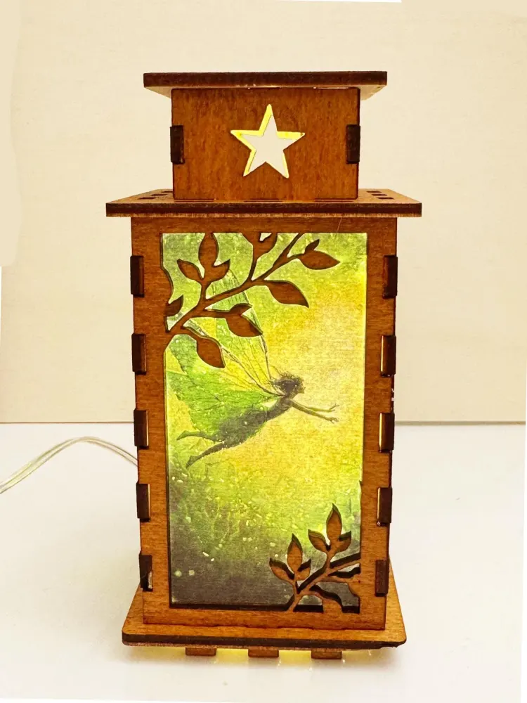 Fantasy Fairy Night Lamp Lantern | Artisan Wooden Night Lamp | Artiviesta London