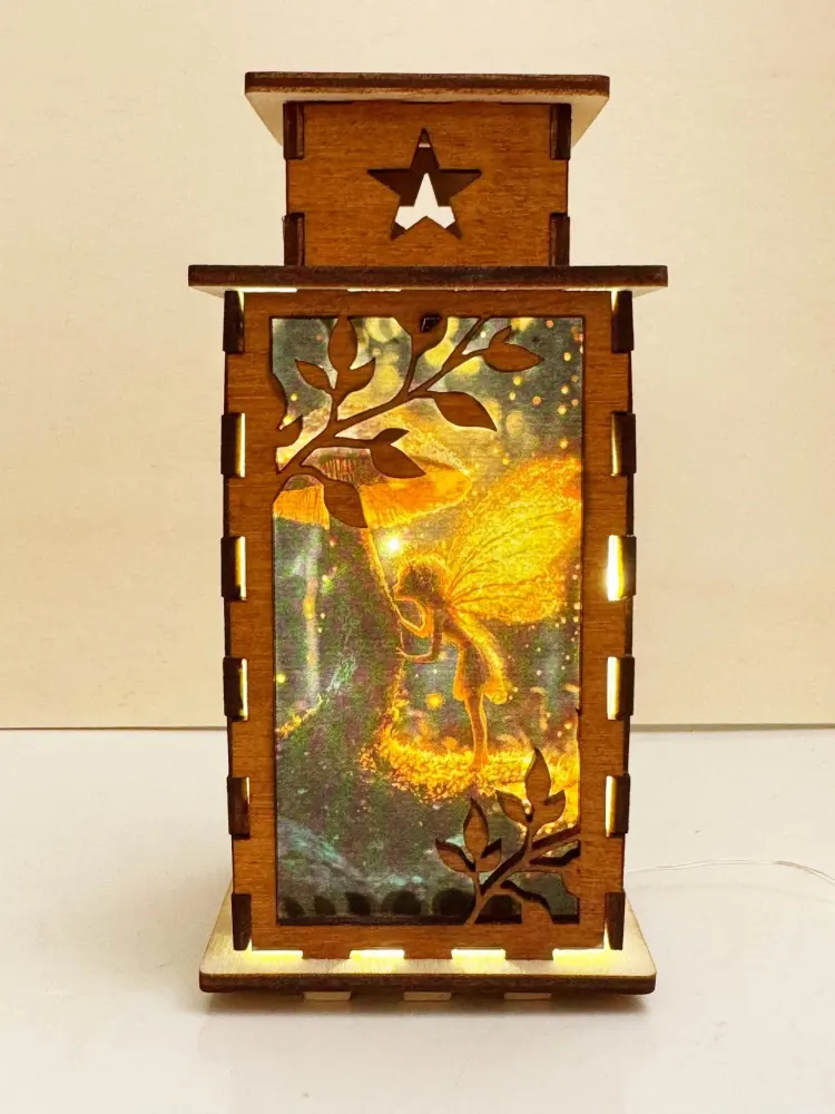 Fantasy Fairy Night Lamp Lantern | Artisan Wooden Night Lamp | Artiviesta London