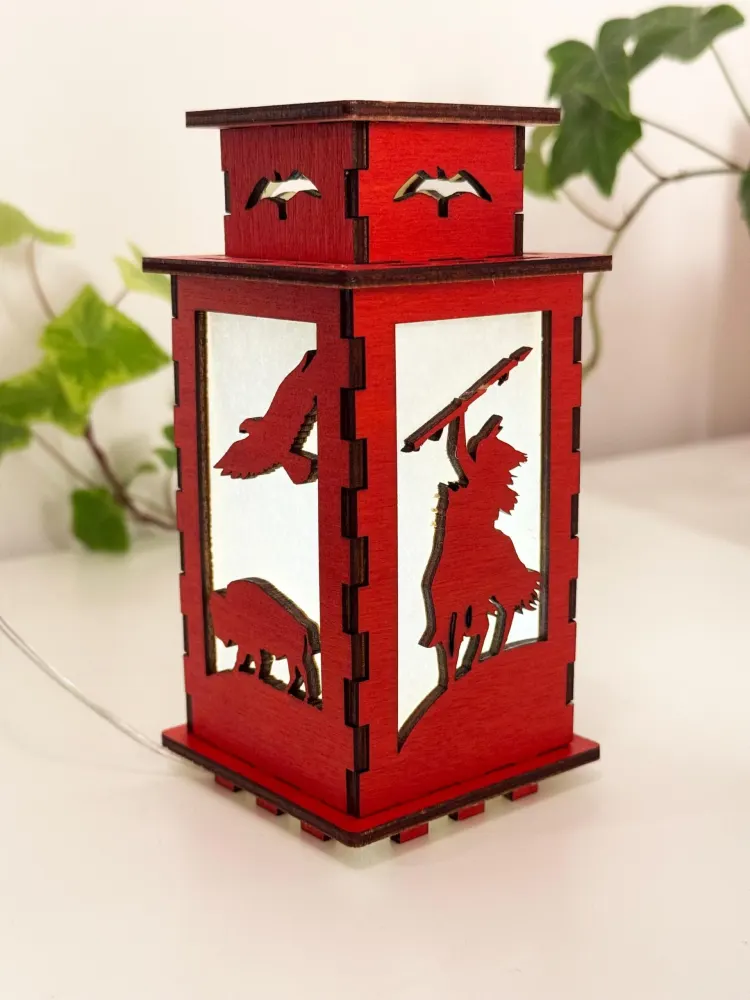 Native American Indians Warrior Glowing Night Lamp Lantern | Artisan Wooden Night Lamp | Artiviesta London