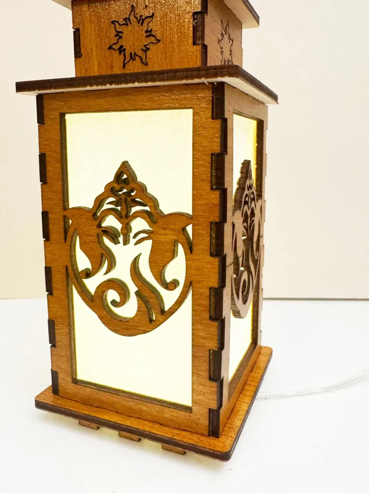 Lord Ganesha Art Night Lamp Lantern | Artisan Wooden Night Lamp | Artiviesta London