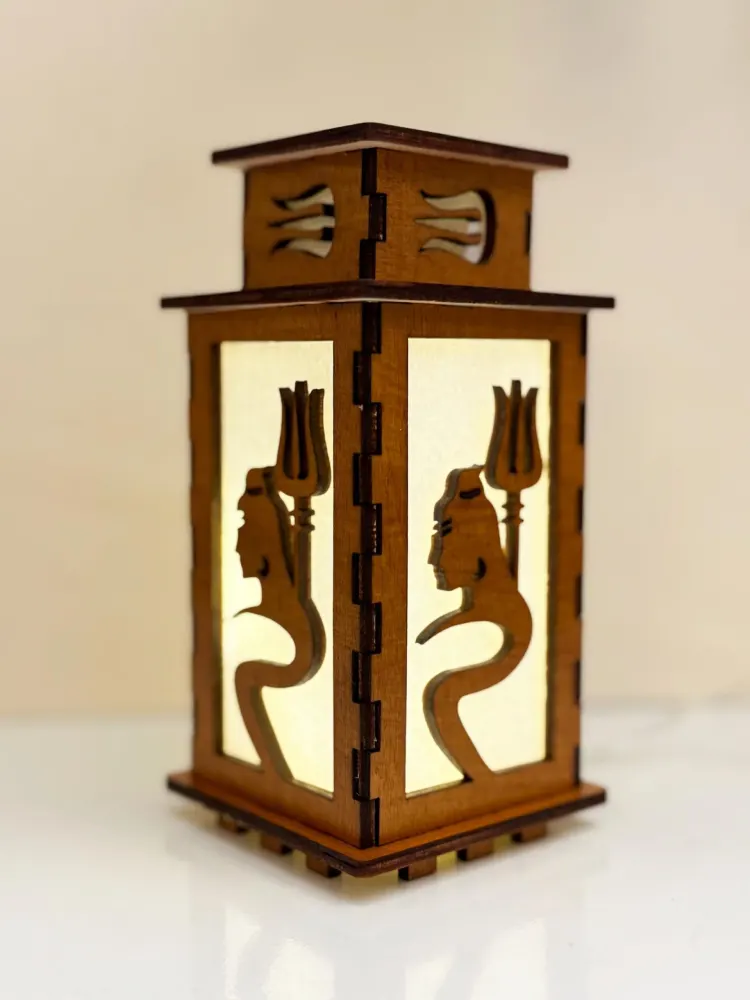 Lord Shiva Art Night Lamp Lantern | Artisan Wooden Night Lamp | Artiviesta London